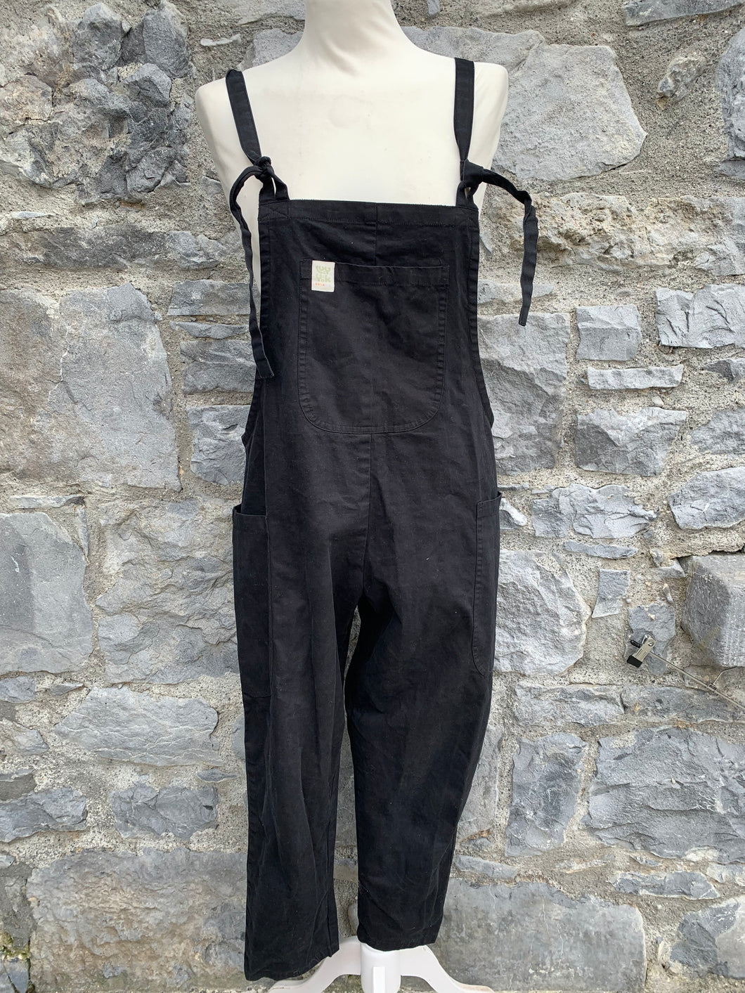 Black dungarees  uk 8