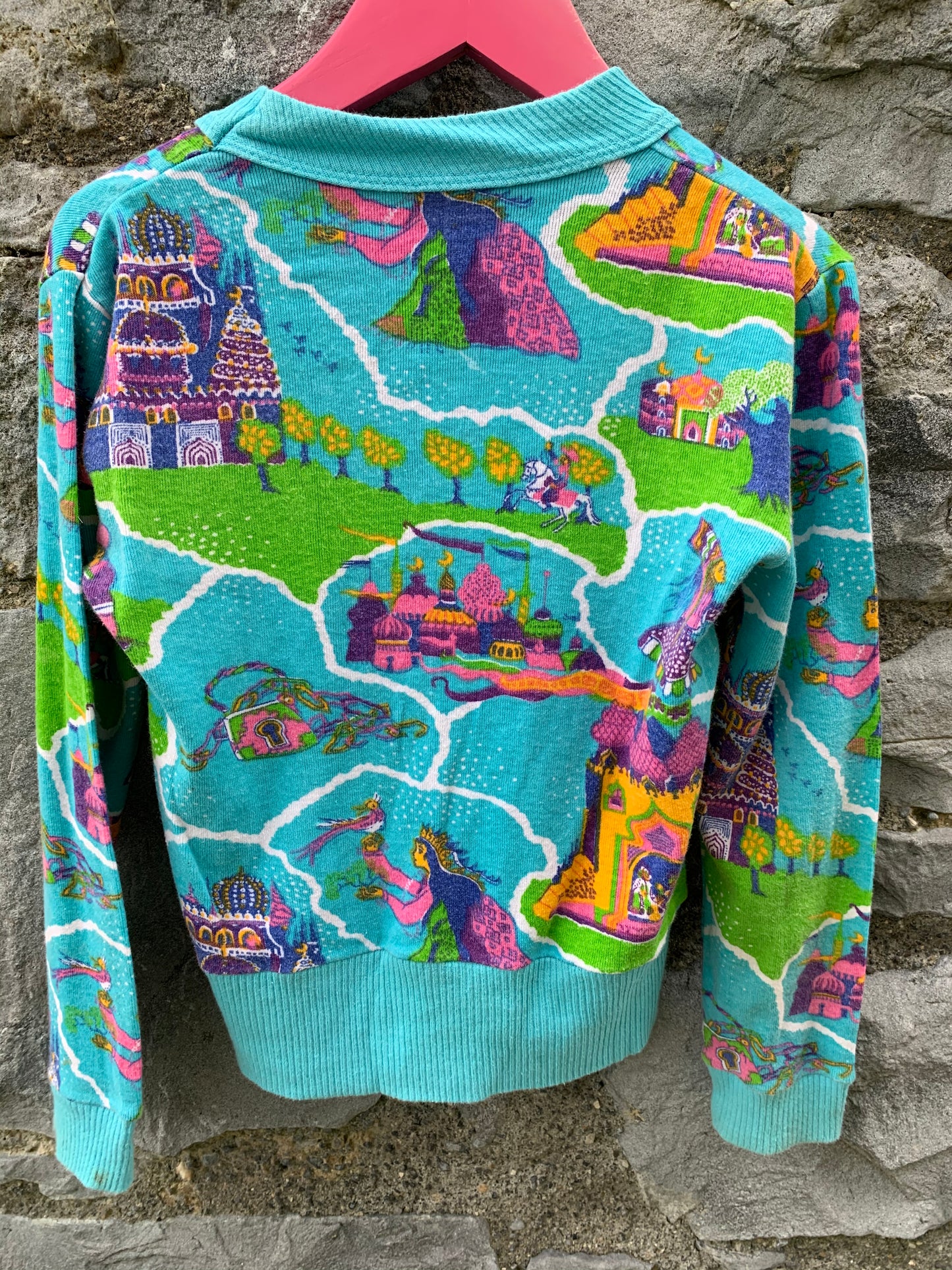 Margret vintage top with castle  5y (110cm)