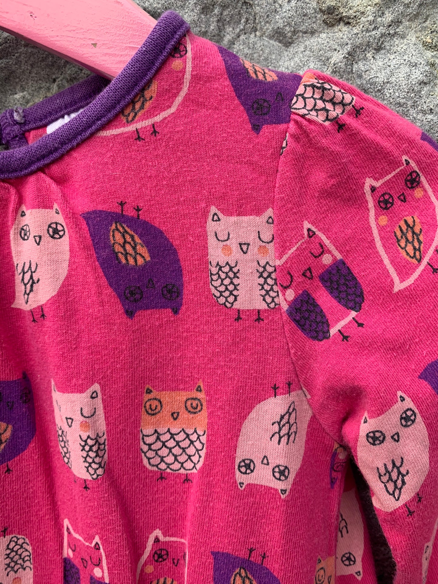 Pink owls tunic   6-9m (68-74cm)