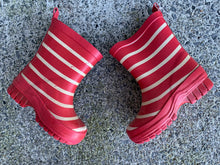 Load image into Gallery viewer, Red&amp;white wellies    uk 5 (eu21)
