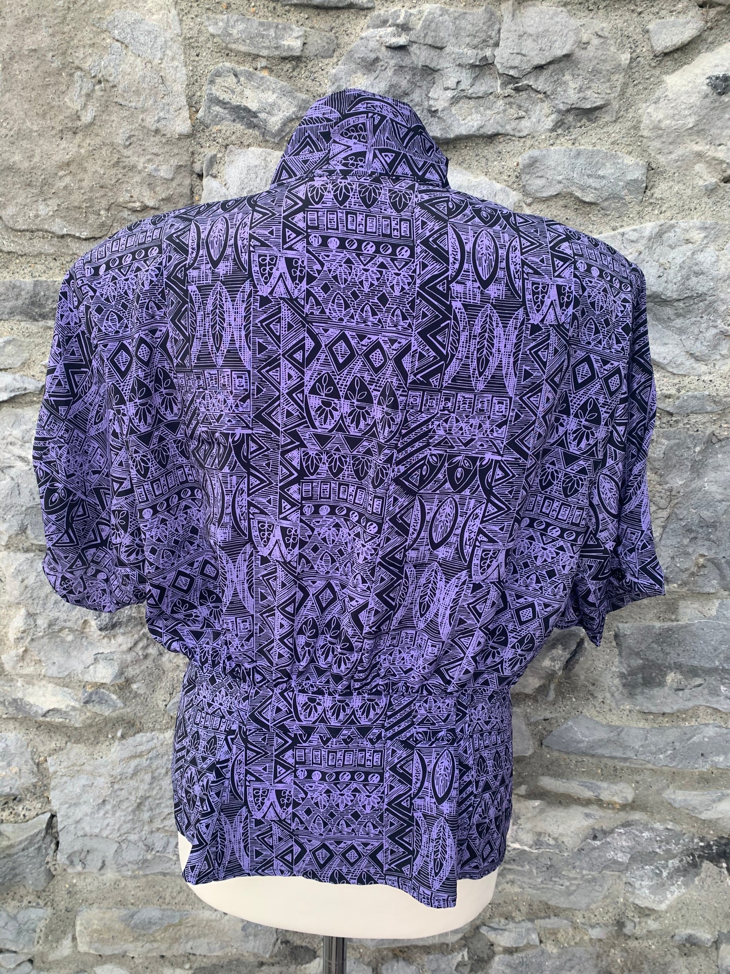 Joy 80s purple blouse   uk 14