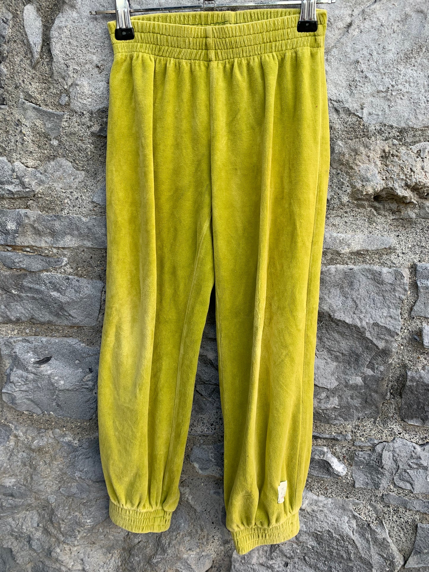 Lime velour pants    6-7y (116-122cm)