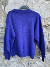 Load image into Gallery viewer, Blue jumper with bows  9-10y (134-140cm)
