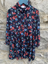 Load image into Gallery viewer, Navy floral dress   3-4y (98-104cm)
