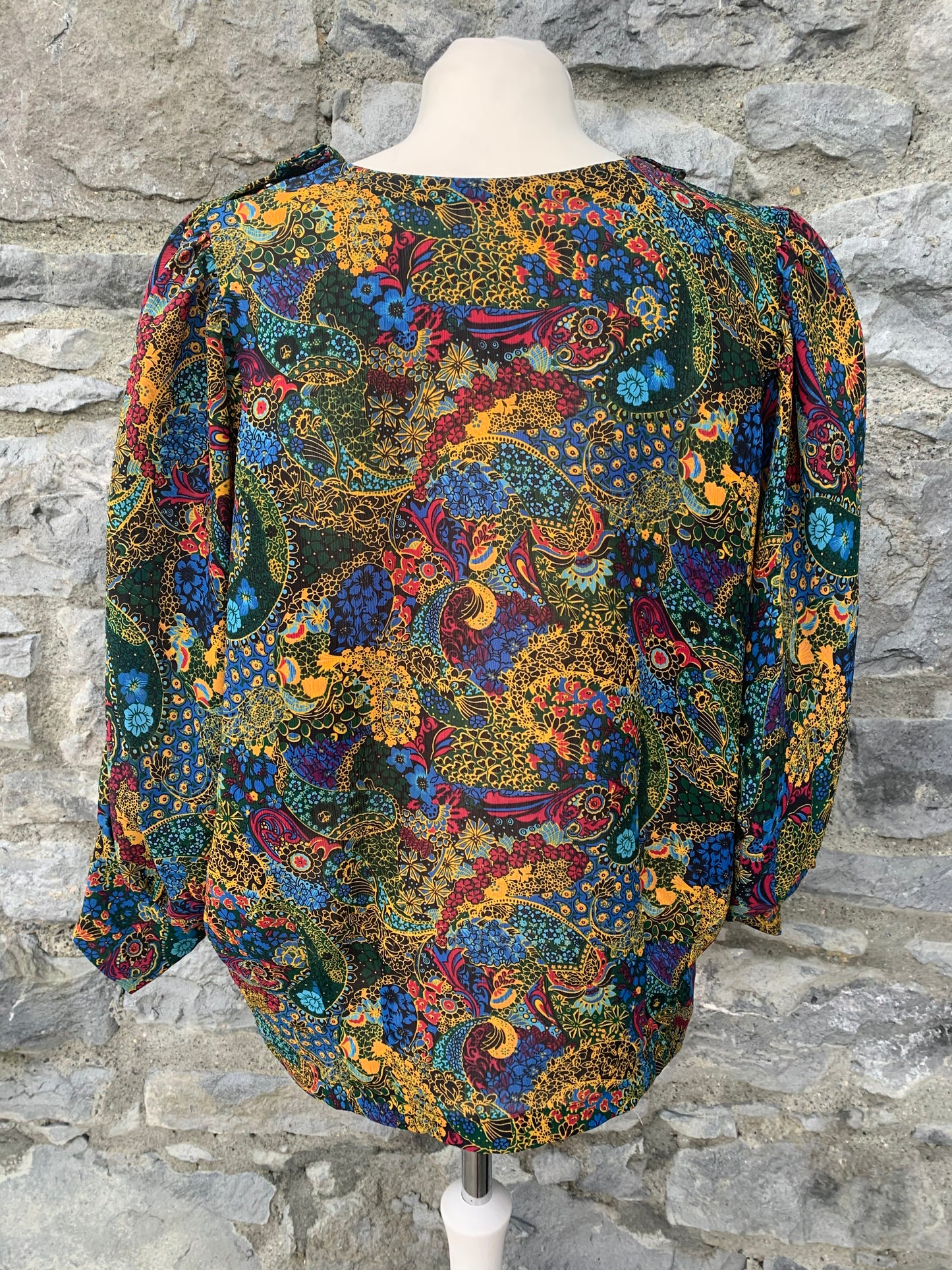 80s floral top  uk 16-20