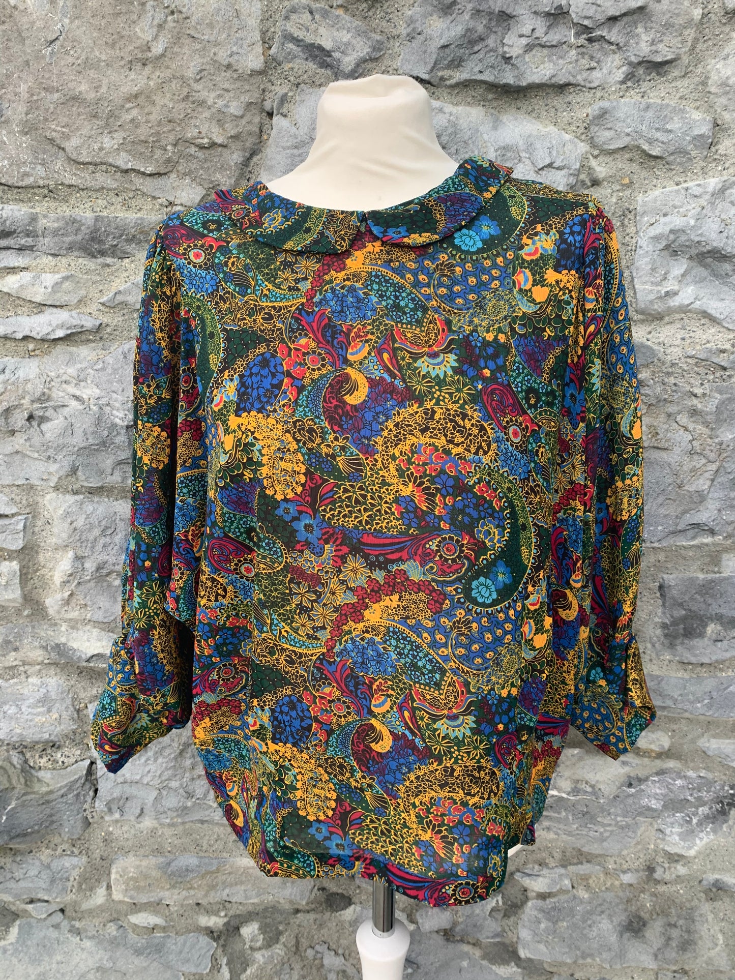 80s floral top  uk 16-20