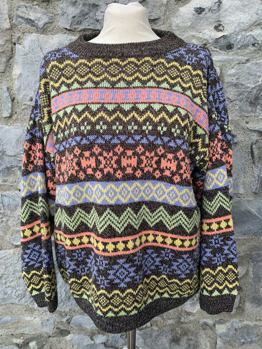 Esprit 90s geometric jumper  M/L