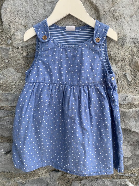 Polka dot pinafore   12-18m (80-86cm)