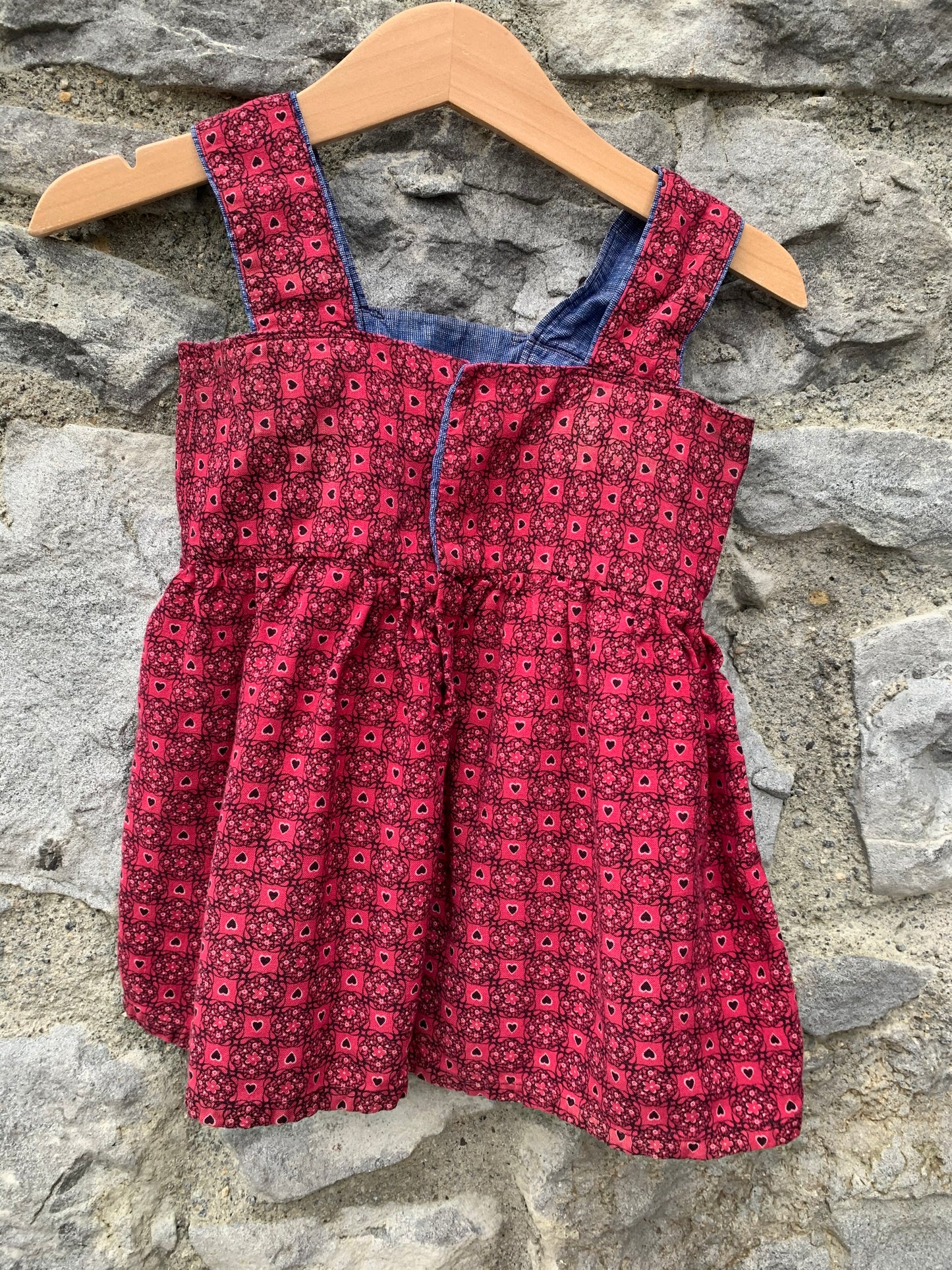 Little hearts pinafore  12-18m (80-86cm)