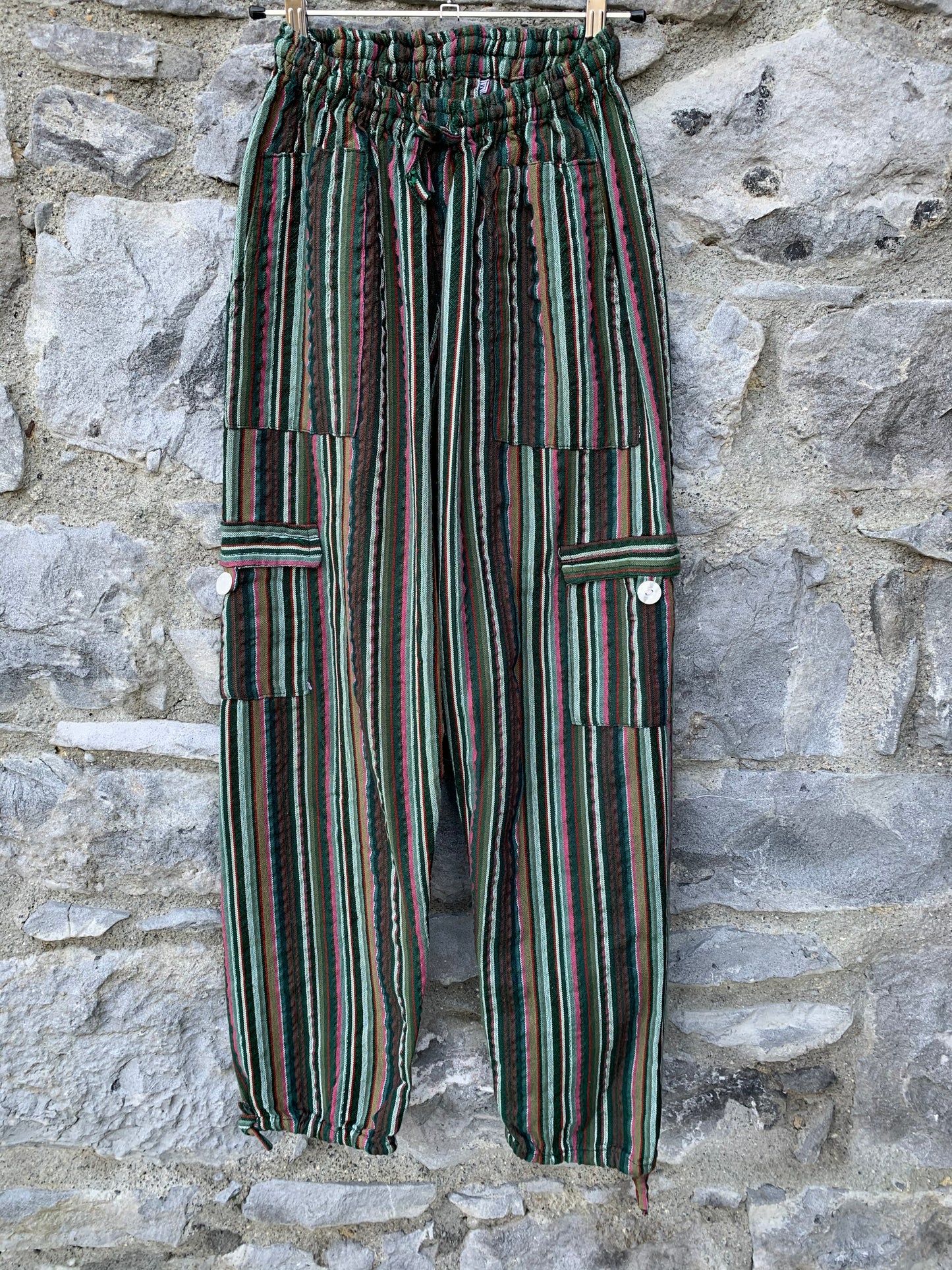 Hippie stripy pants   uk 8-12