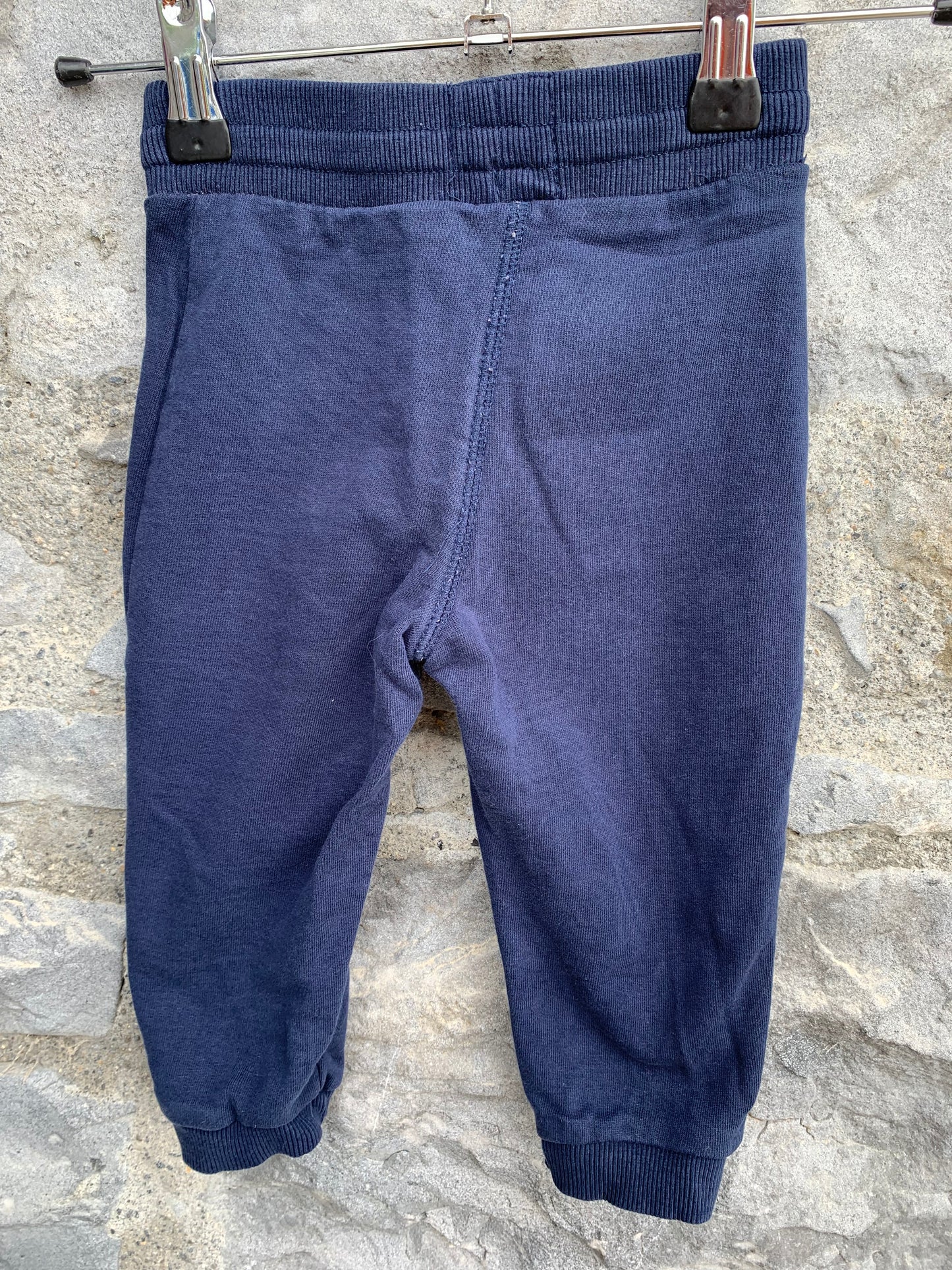 Navy tracksuit bottoms  9-12m (74-80cm)