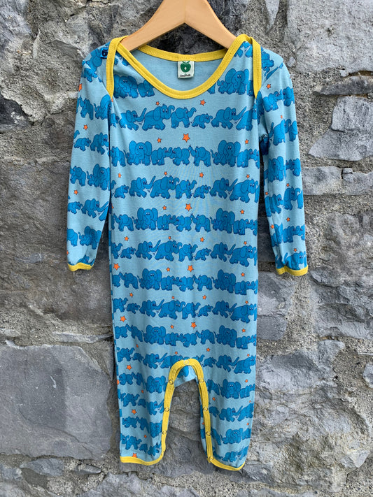 Blue elephants onesie  2y (92cm)