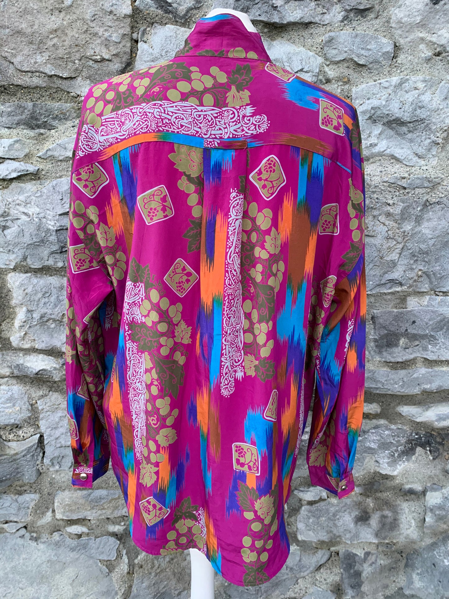 Vert 80s pink abstract shirt  uk 12