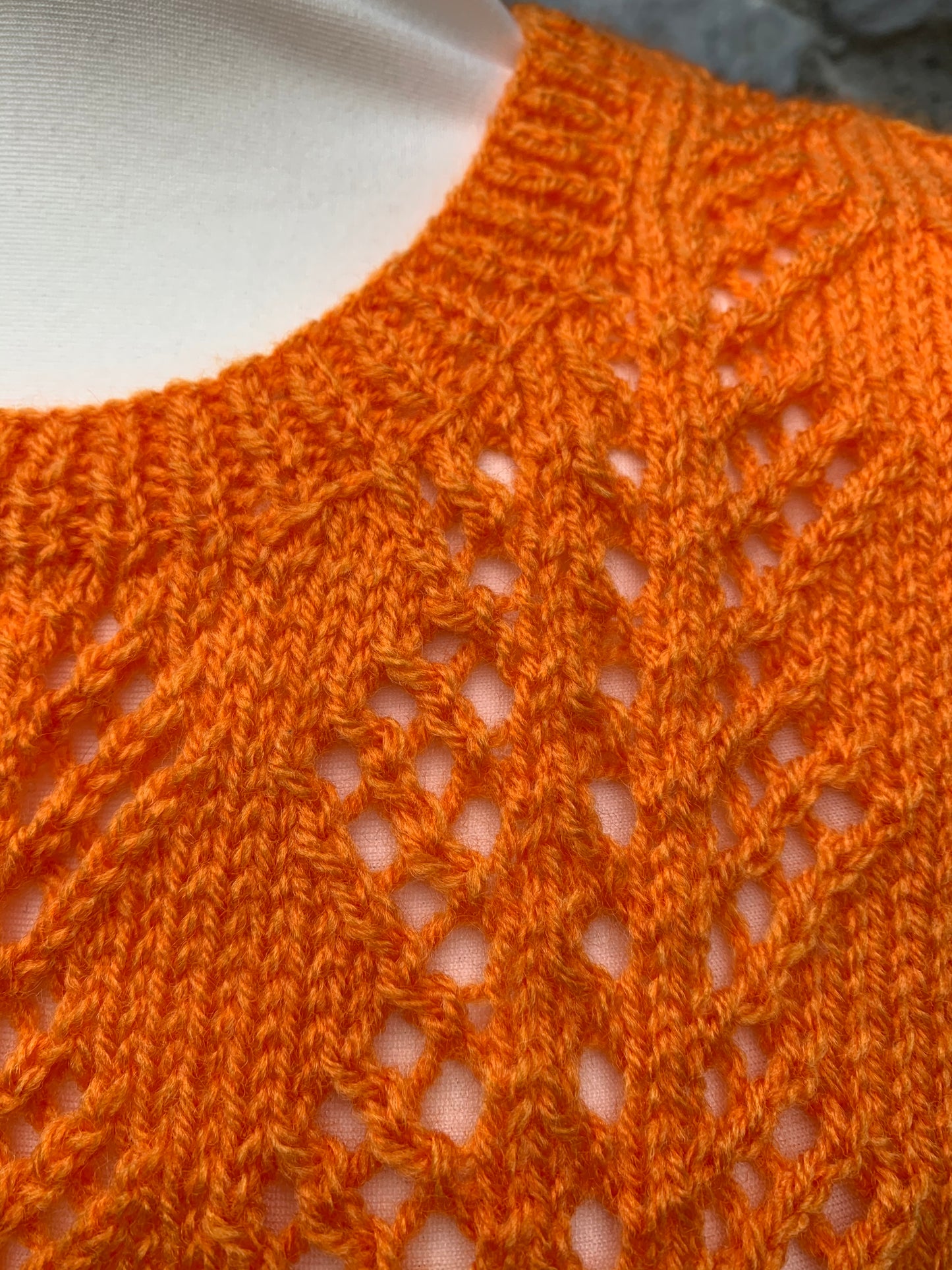 Orange knitted top   uk 10-12