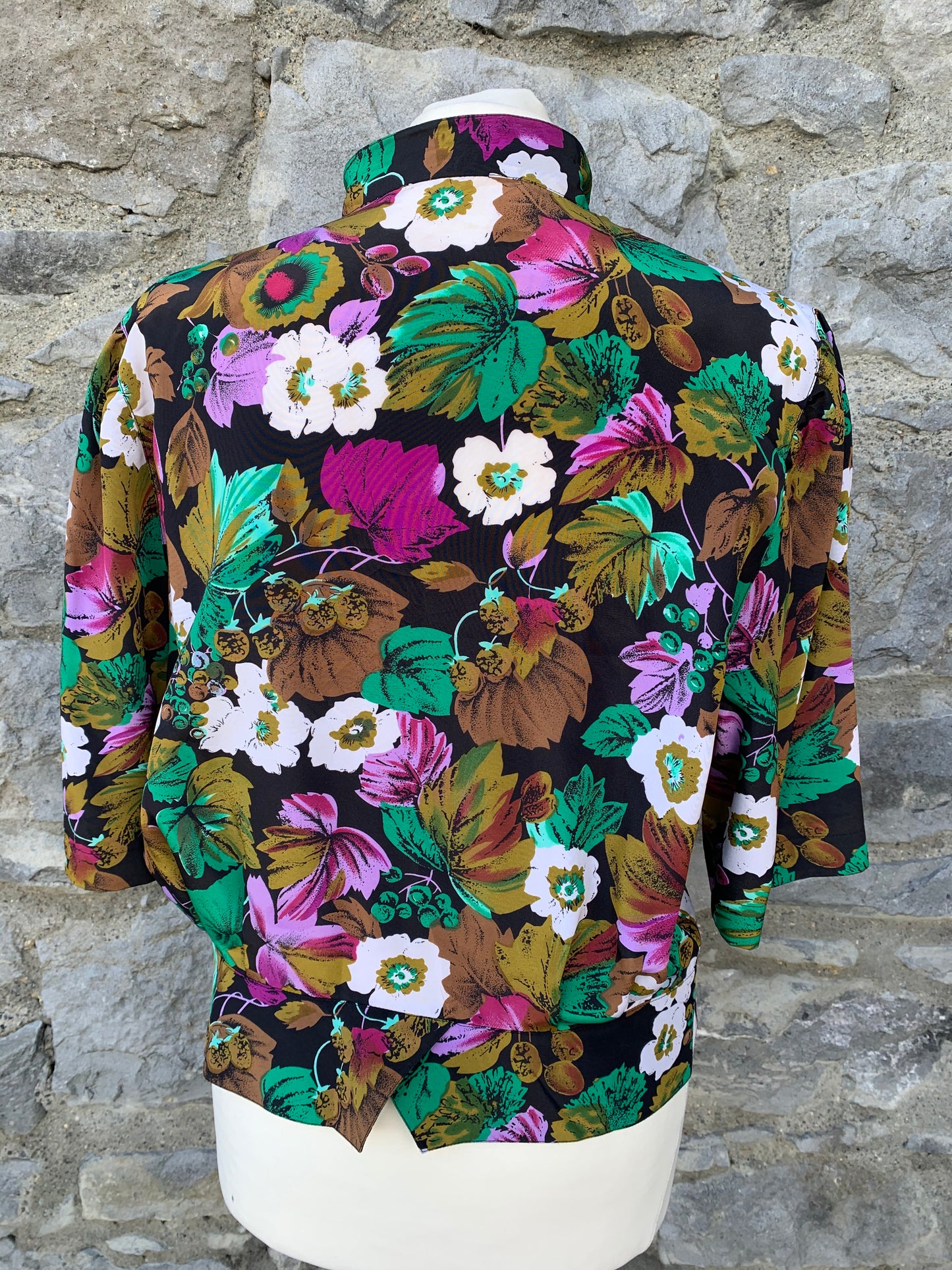 Flowers&leaves blouse   uk 12