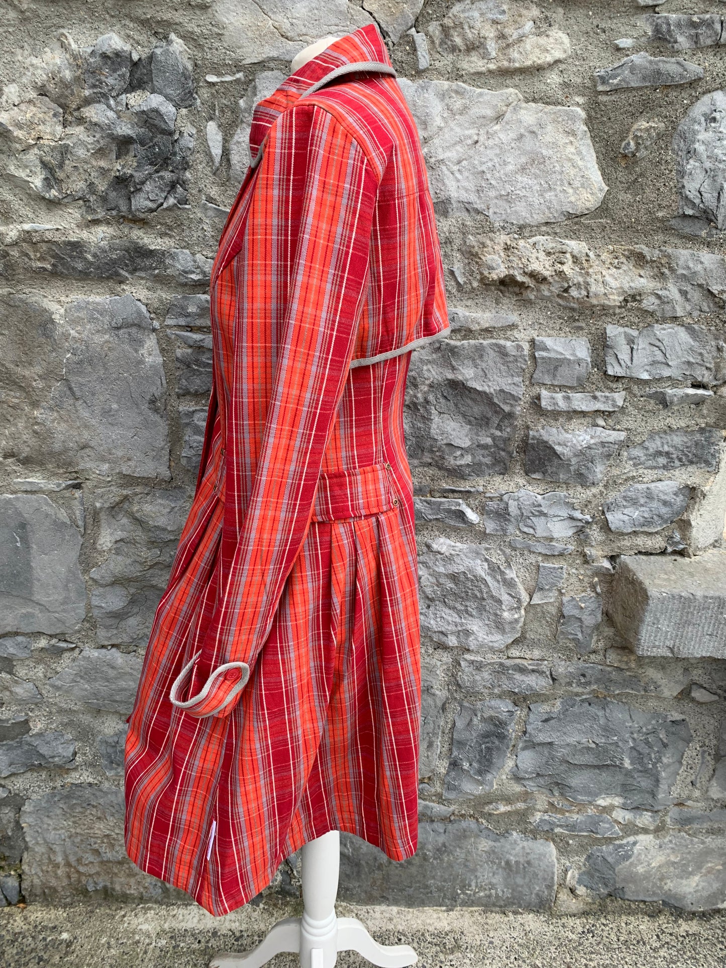 Red check coat  uk 10-12