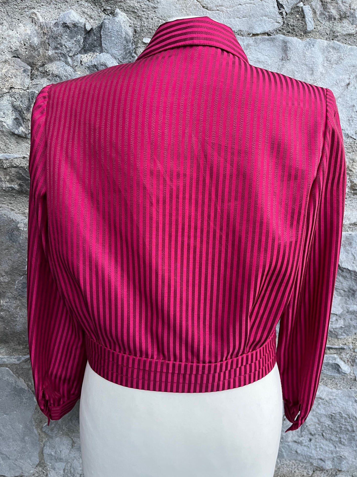 Pink stripy blouse uk 8