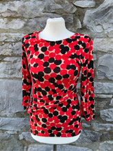 Load image into Gallery viewer, Red&amp;black dots top   uk 10
