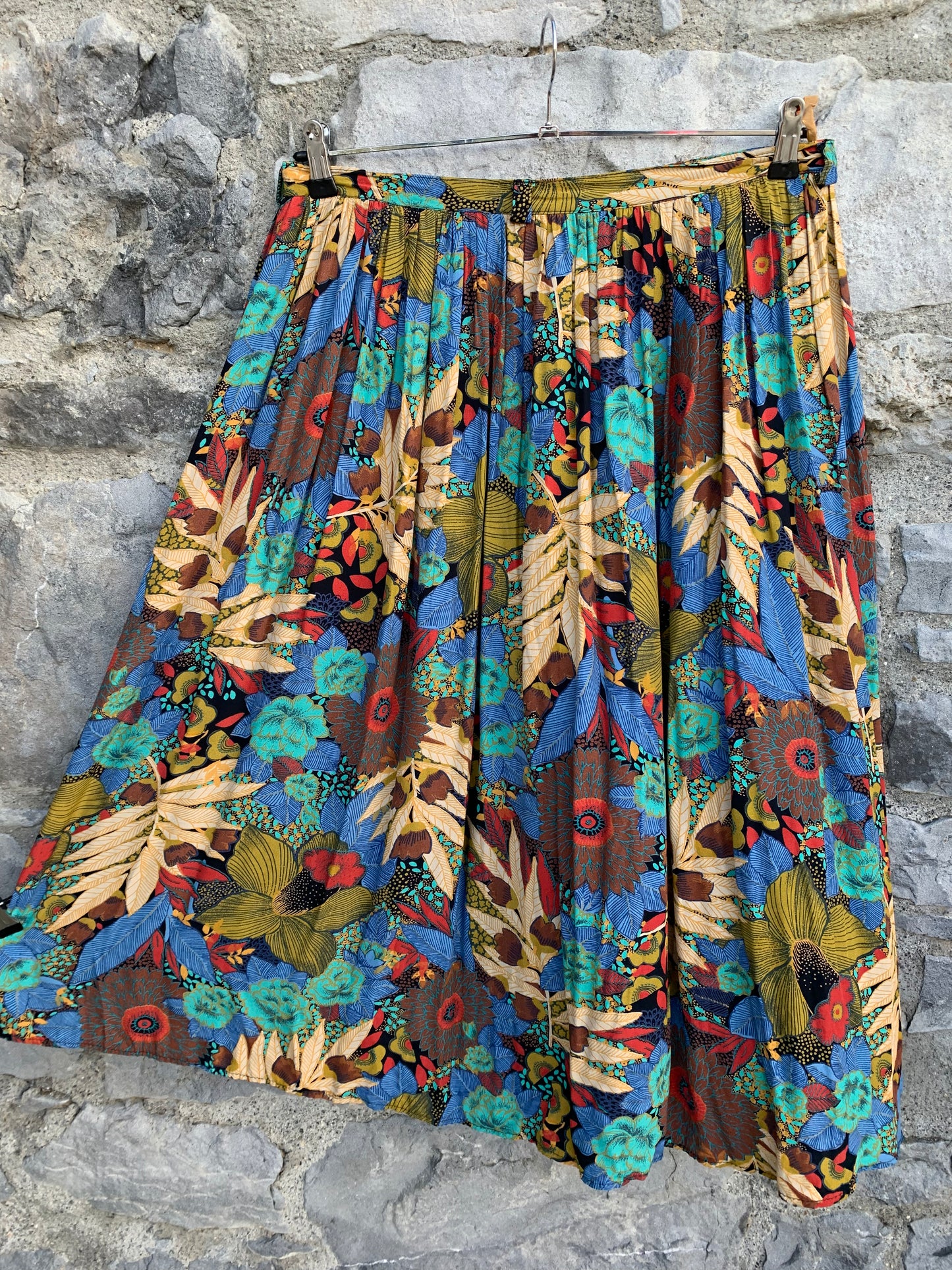 Blue flowers&leaves skirt  uk 14