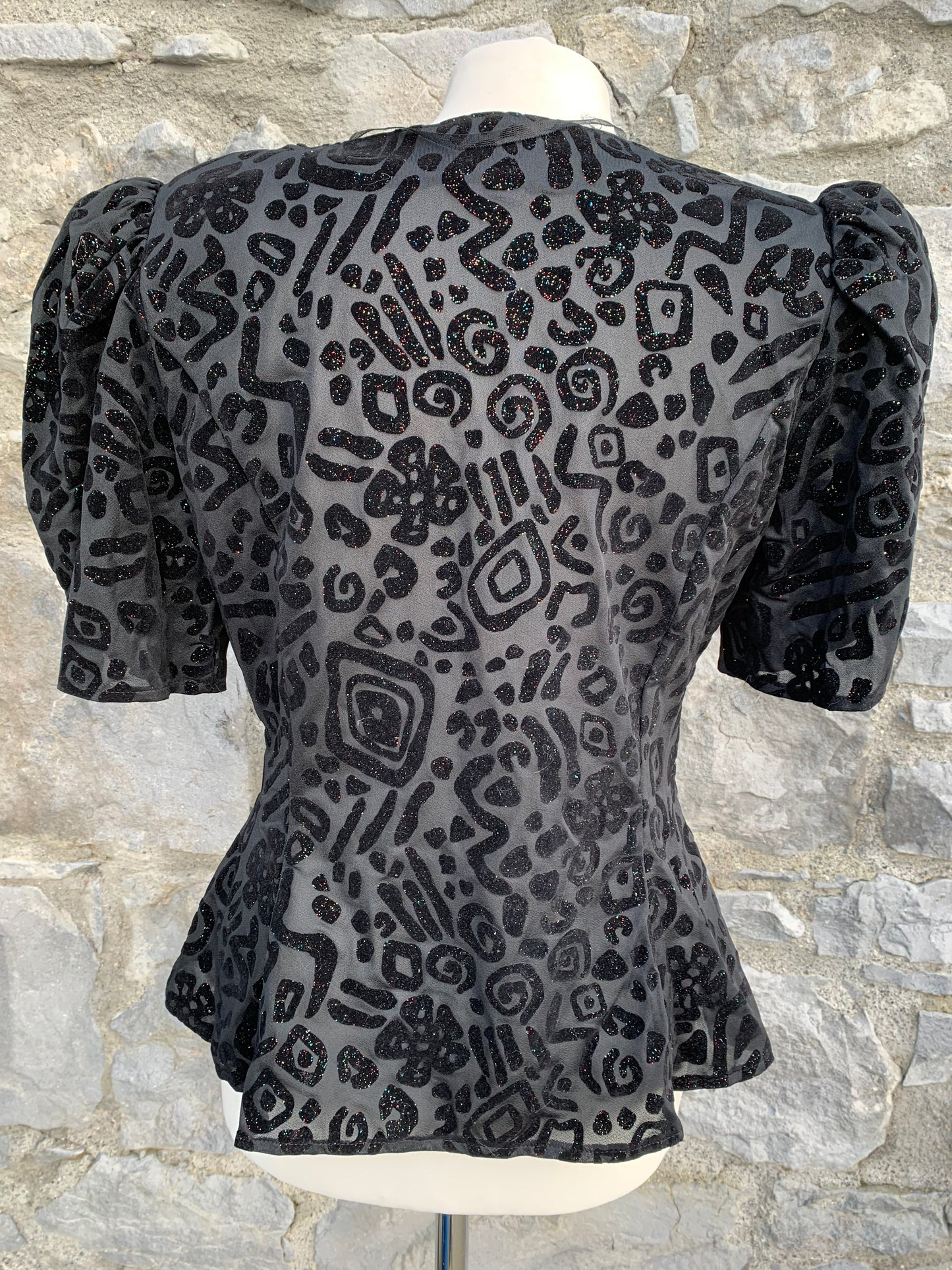 Black sparkly blouse uk 10-12