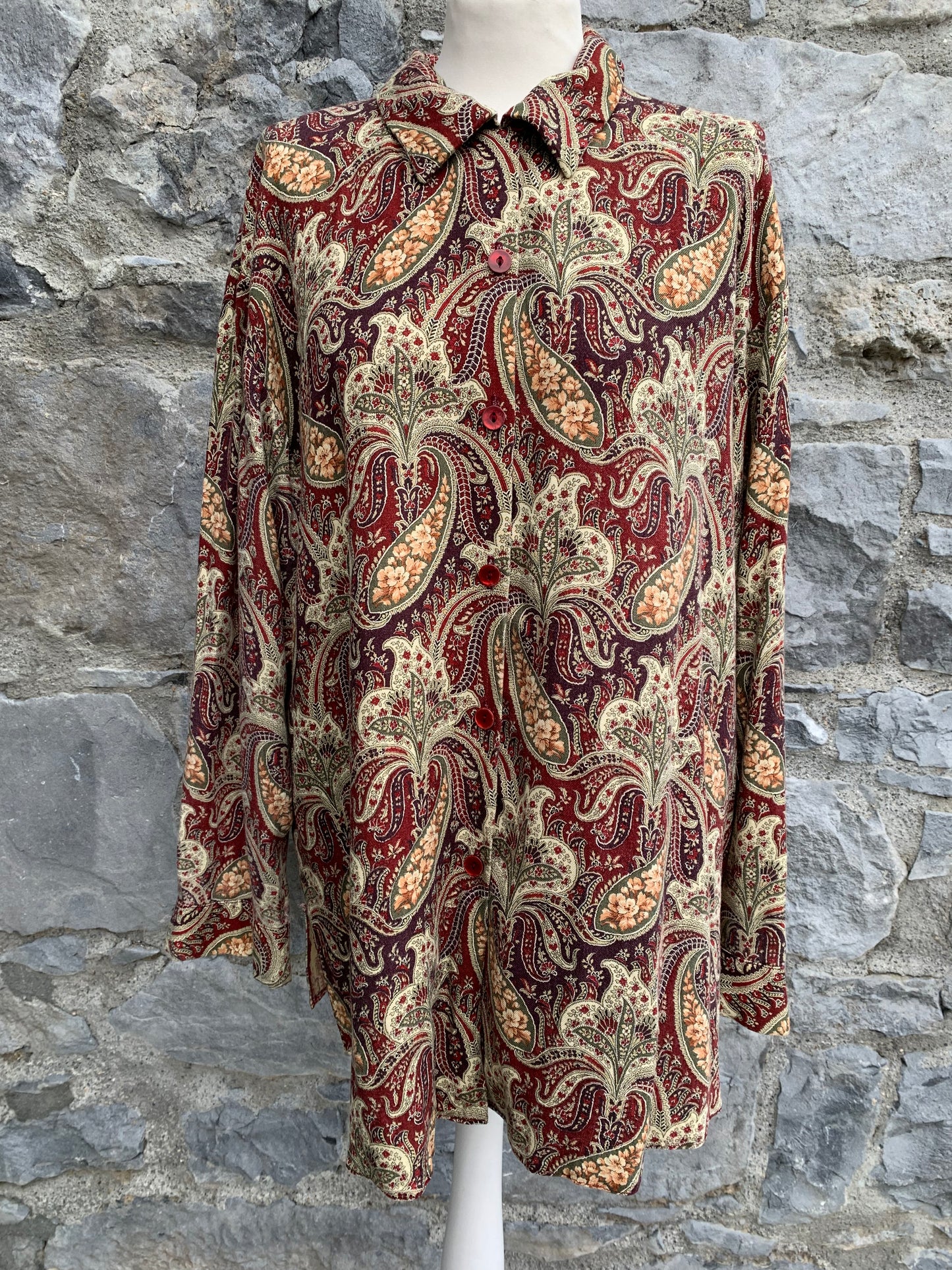 80s paisley shirt  uk 18-20