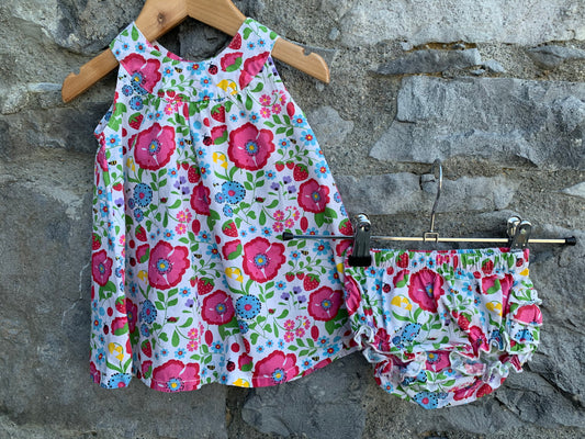 Floral dress with bloomers    4-6m (62-68cm)