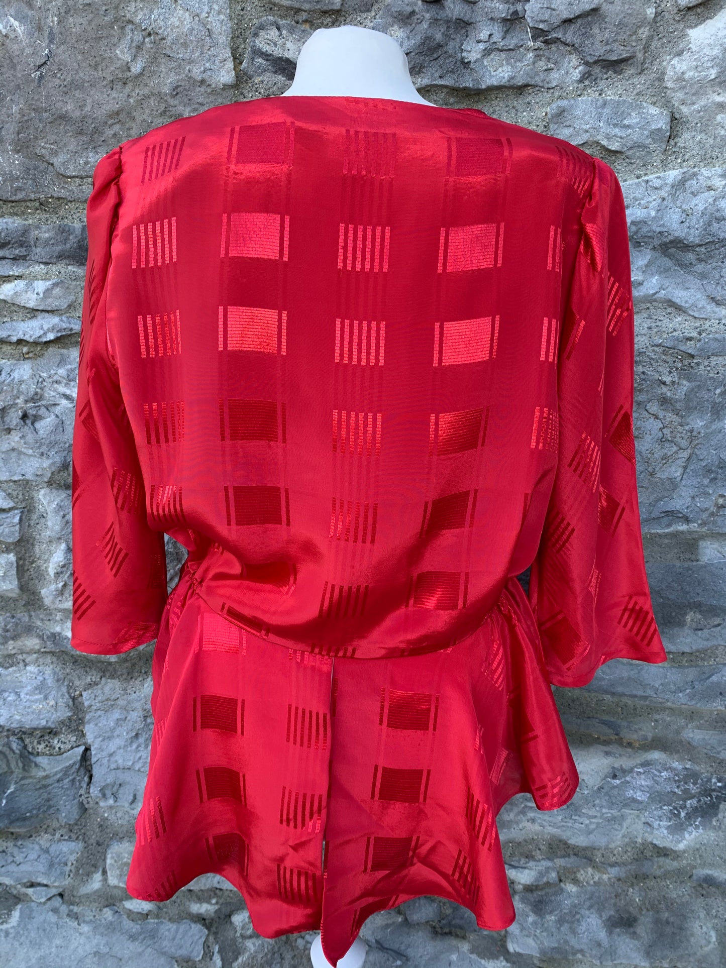 LouLou 80s red blouse  uk 10-12