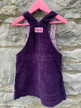 Load image into Gallery viewer, Purple cord pinafore    3-4y (98-104cm)
