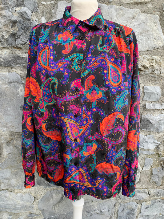 80s colourful shirt uk 10-12