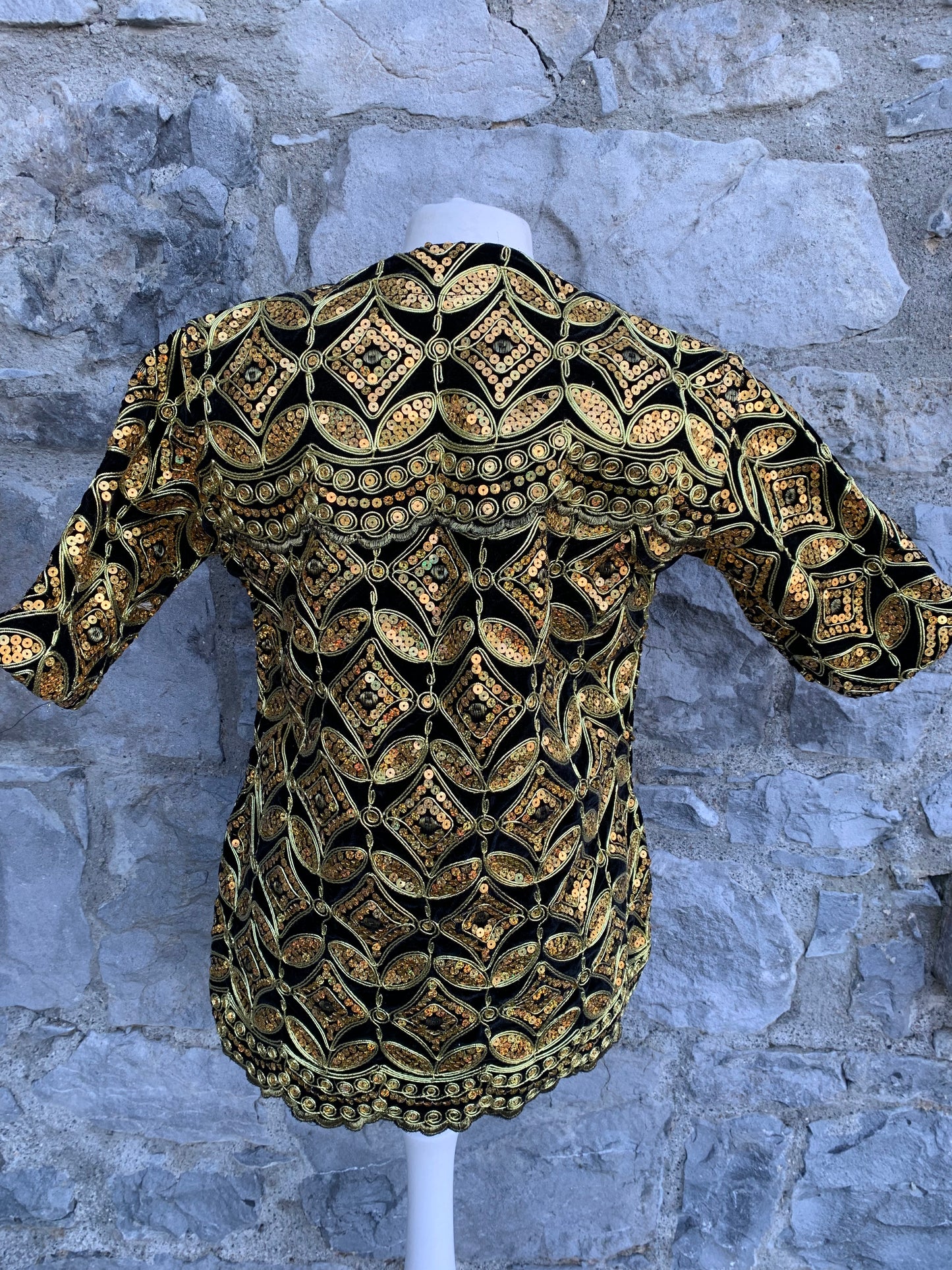 Gold embroidered top uk 8