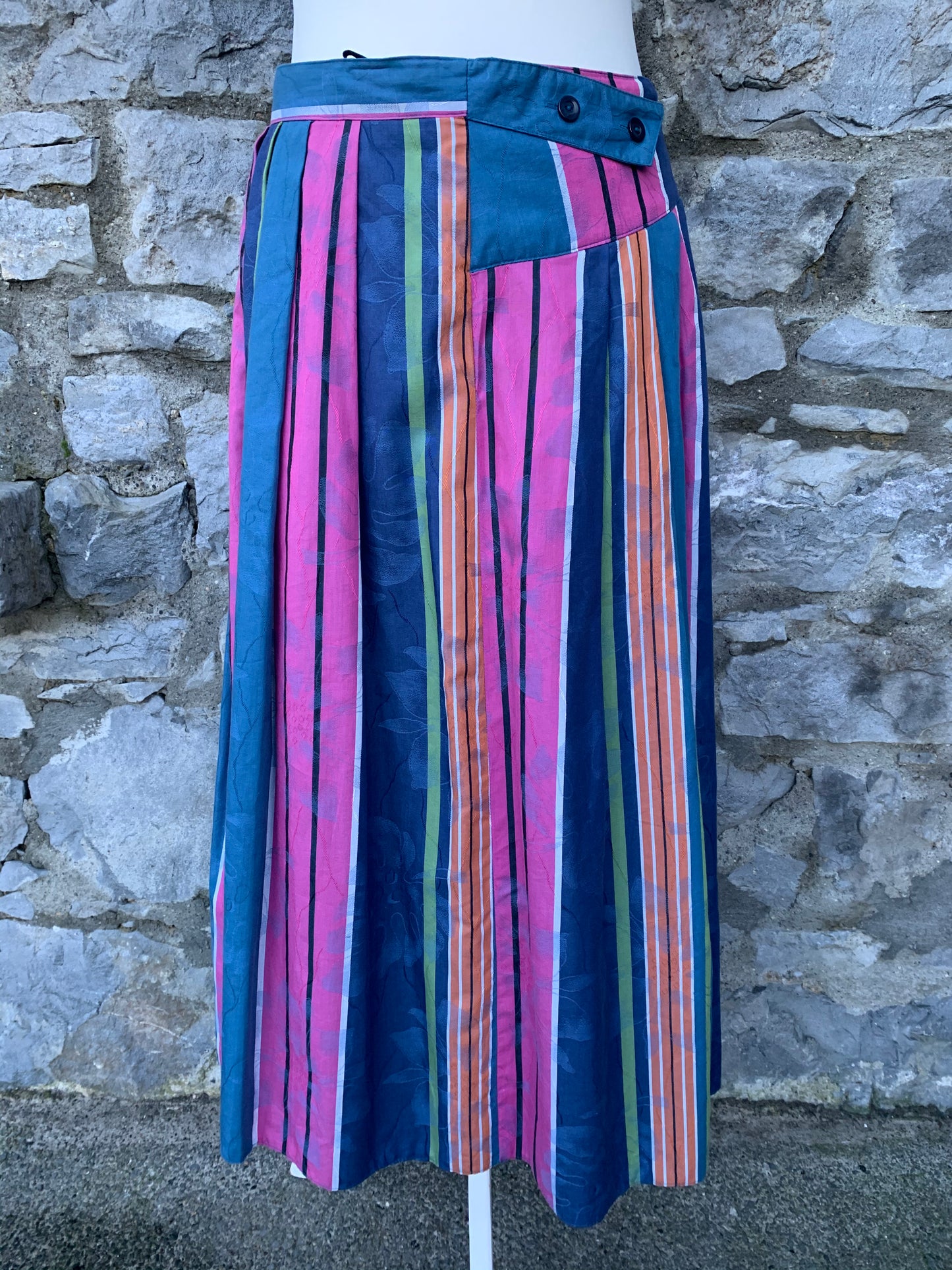 Malli Mari colourful stripes midi skirt   uk 10-12