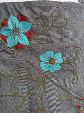 Load image into Gallery viewer, Brown skirt with teal flowers  uk 8
