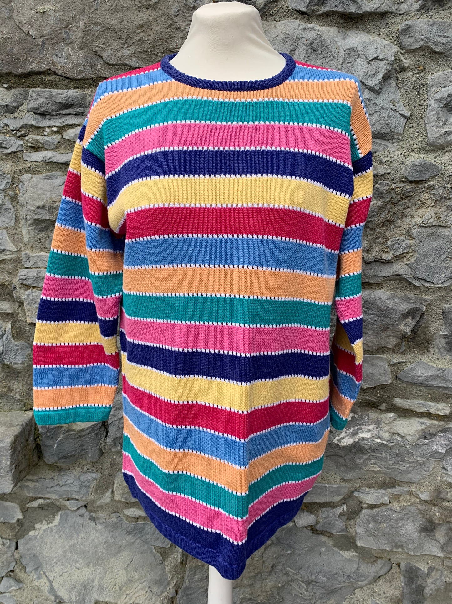 Rainbow stripes jumper   uk 12