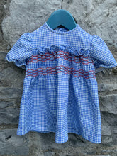 Load image into Gallery viewer, Blue gingham dress  12-18m (80-86cm)

