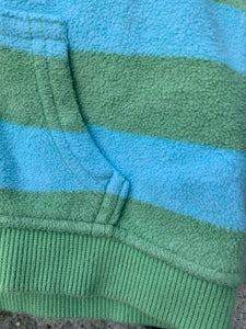 Green&blue stripy fleece  3-6m (62-68cm)