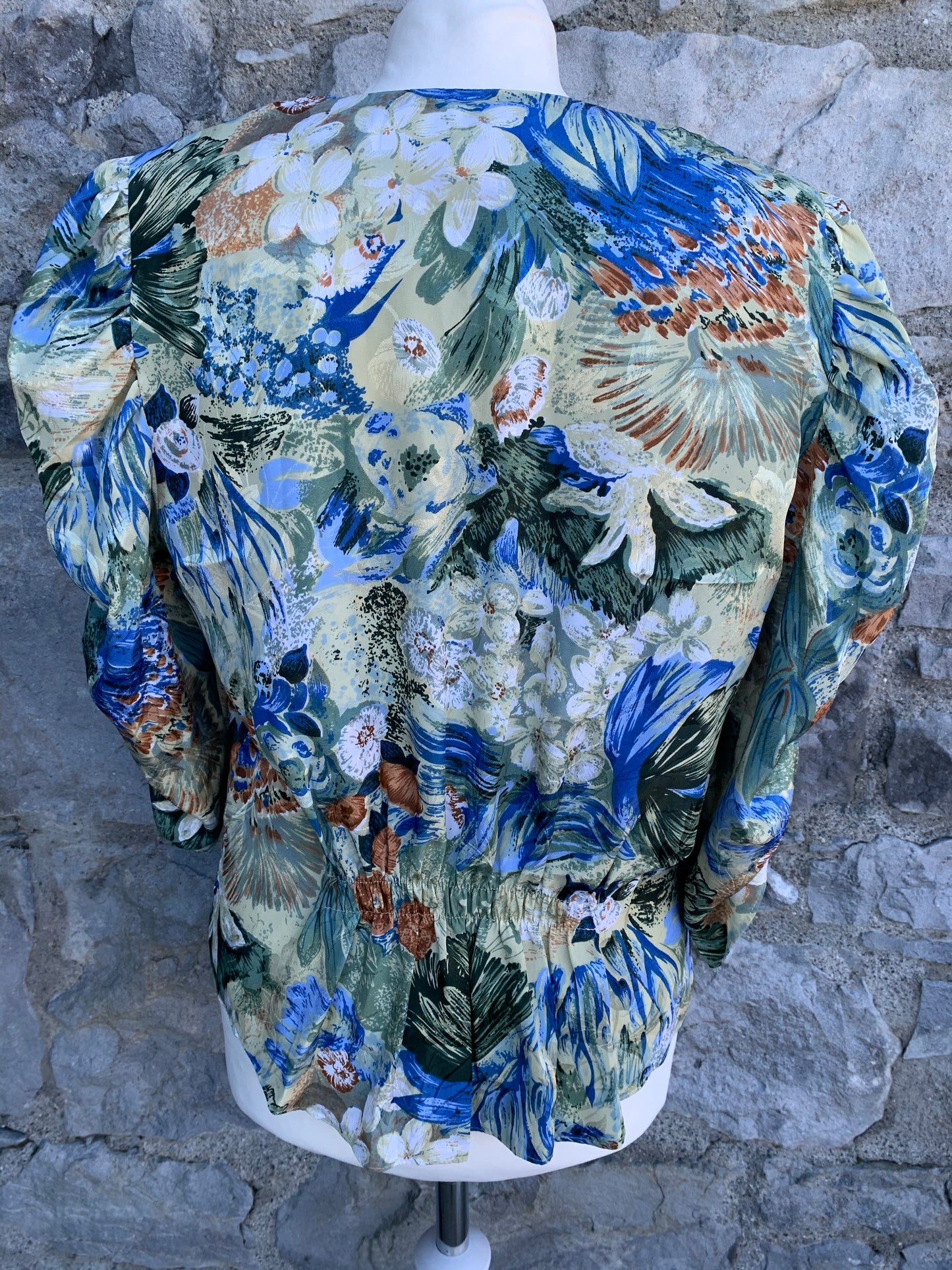 80s Golden Gate floral blouse  uk 12-14