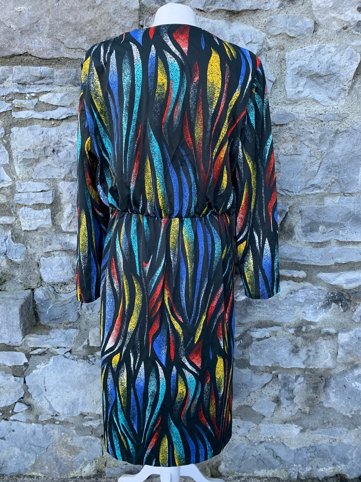 Latoua 80s midi rainbow dress   uk 12