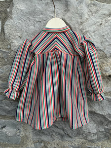 Handmade stripy dress  3-6m (62-68cm)