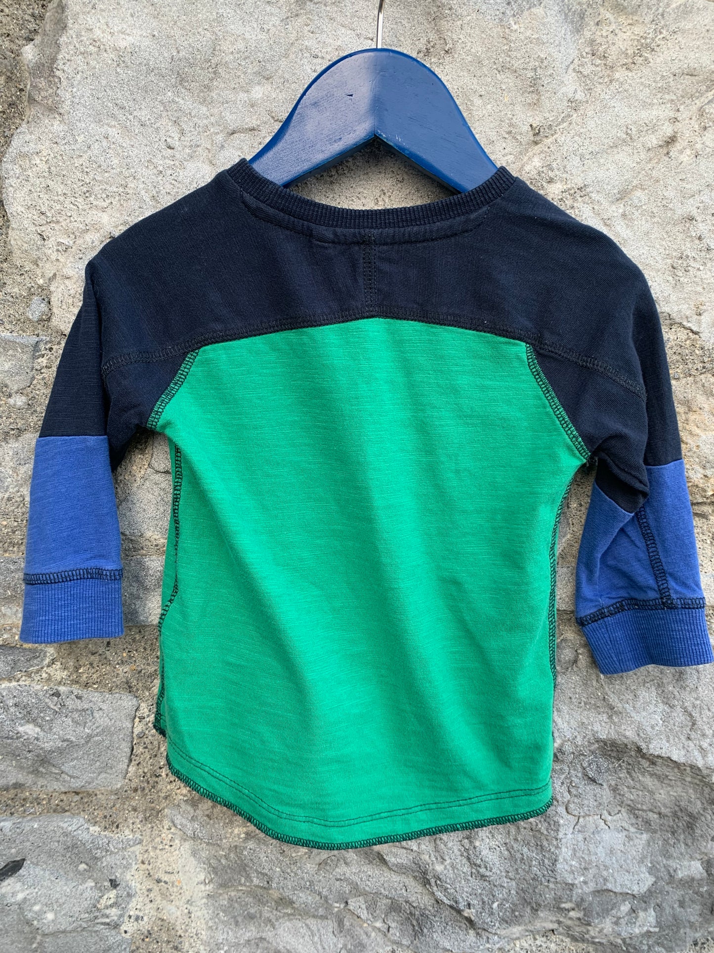 Blue&green top   9-12m (74-80cm)