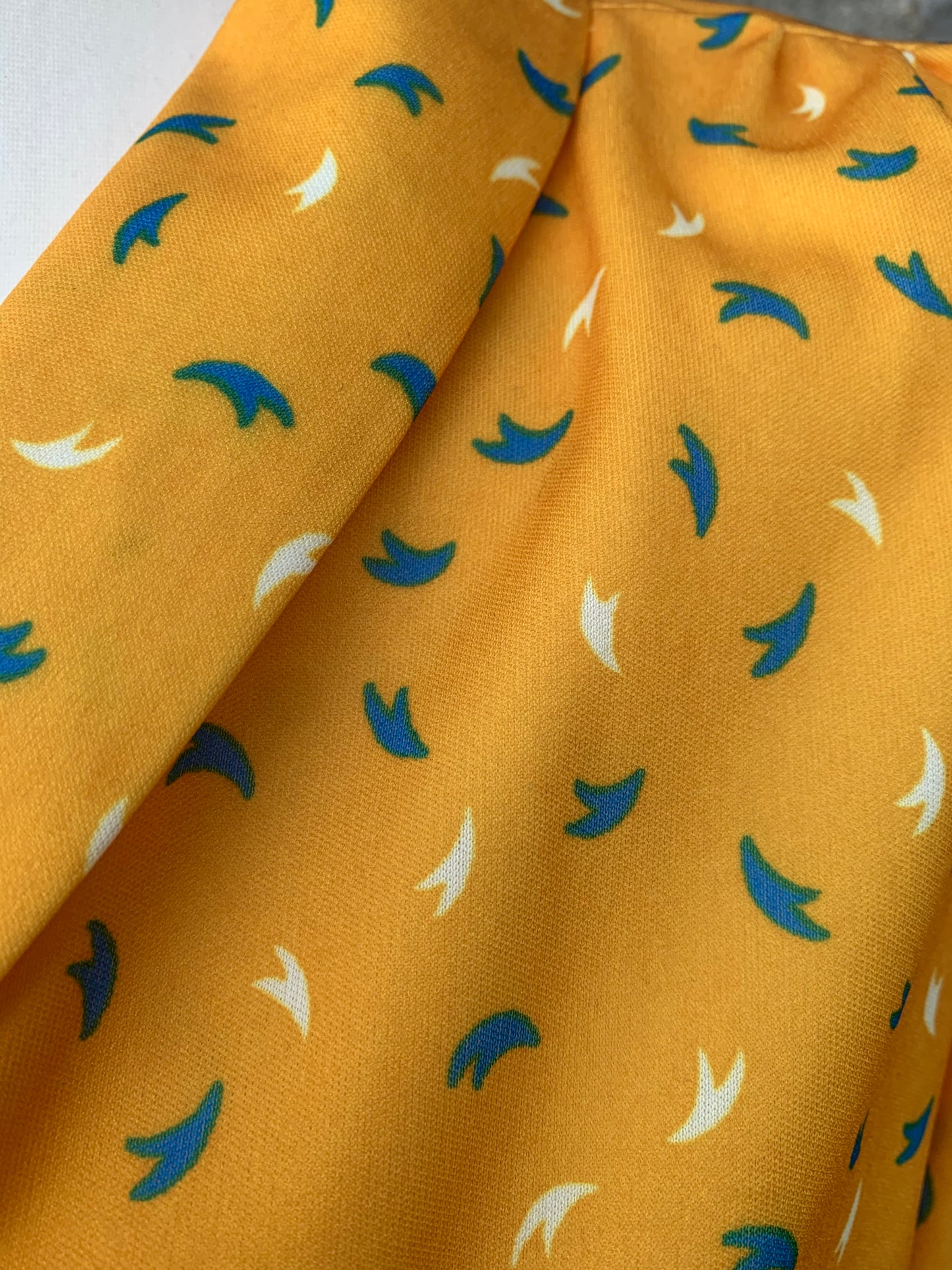 80s yellow midi dress