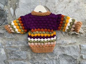 Chunky knit brown cardigan   3-6m (62-68cm)
