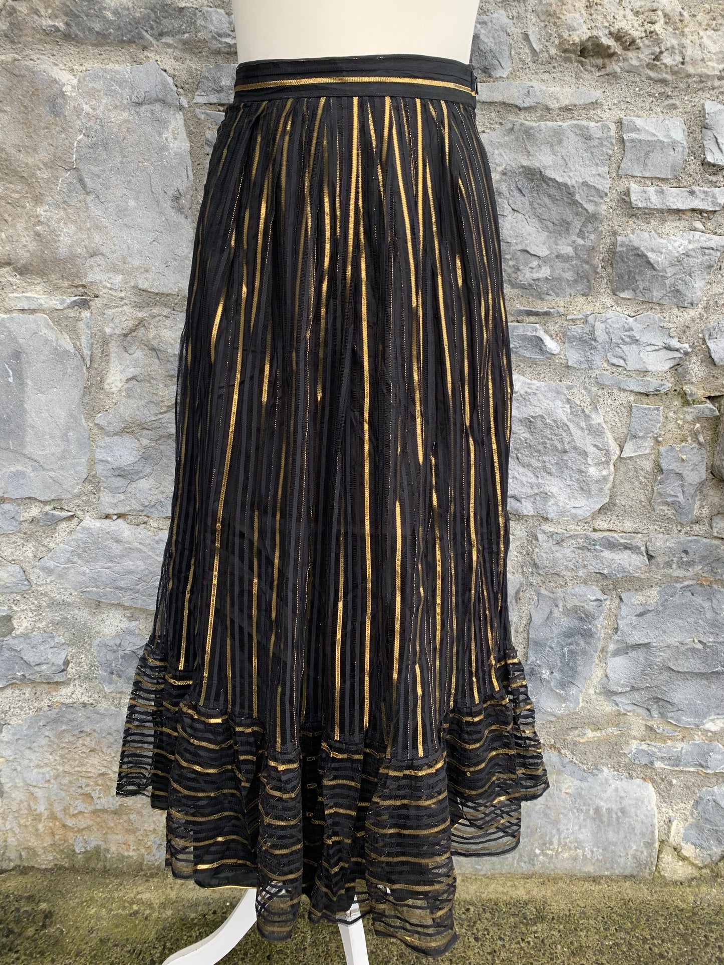 Gold stripes skirt uk 6-8