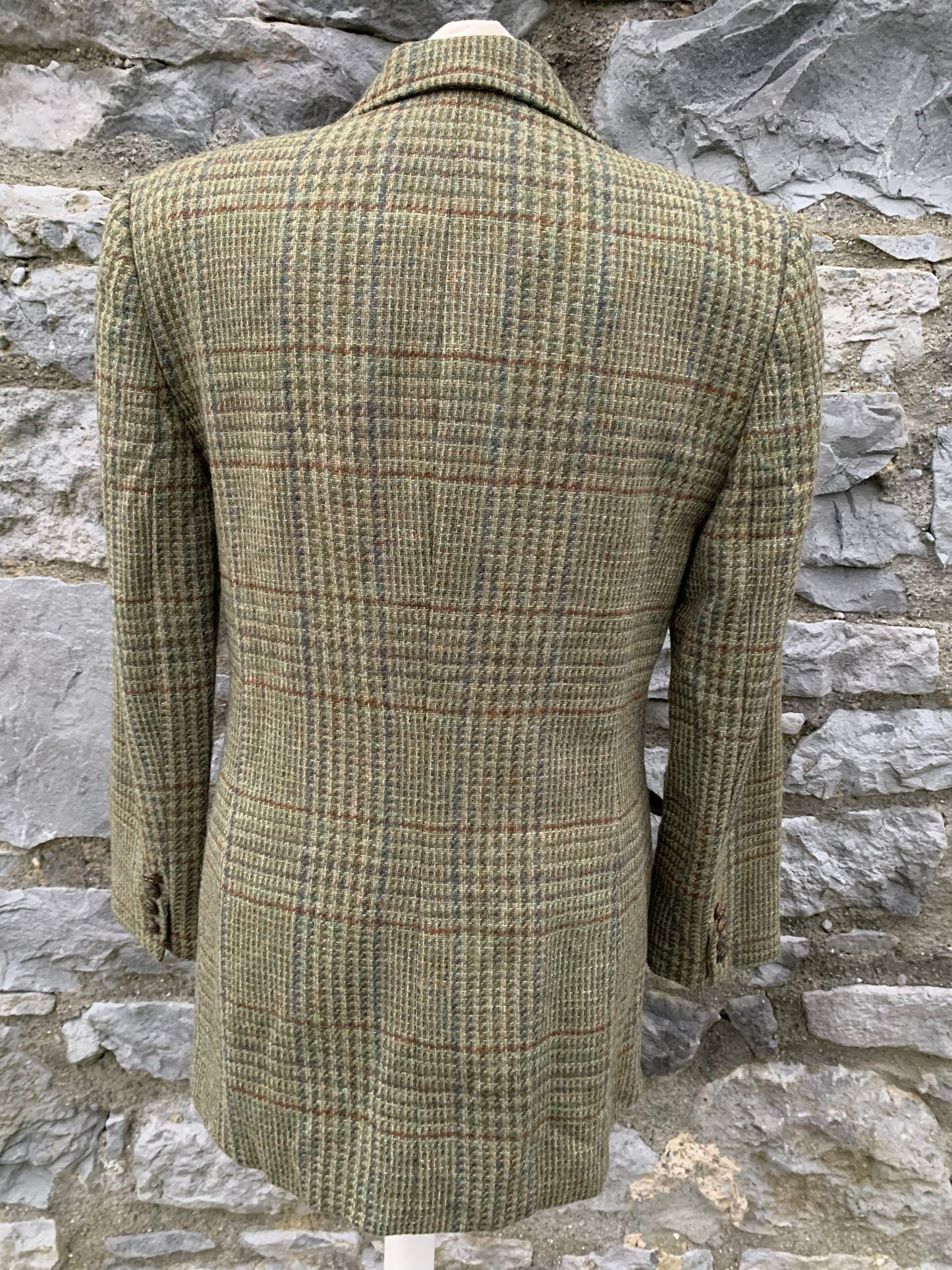 R.Lauren green check jacket   uk 12