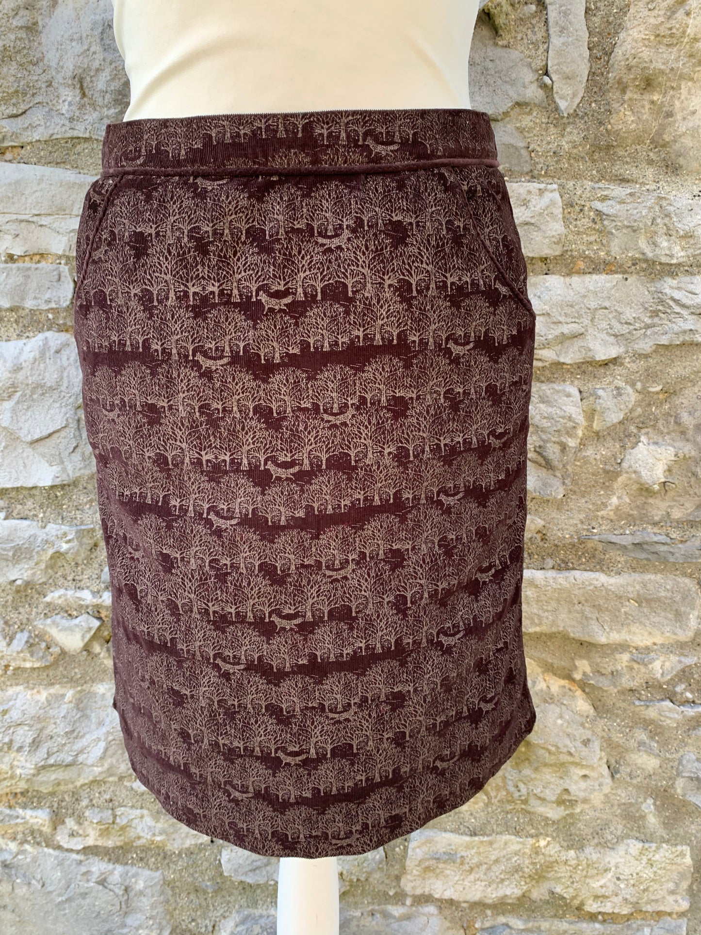 Forest cord skirt uk 8