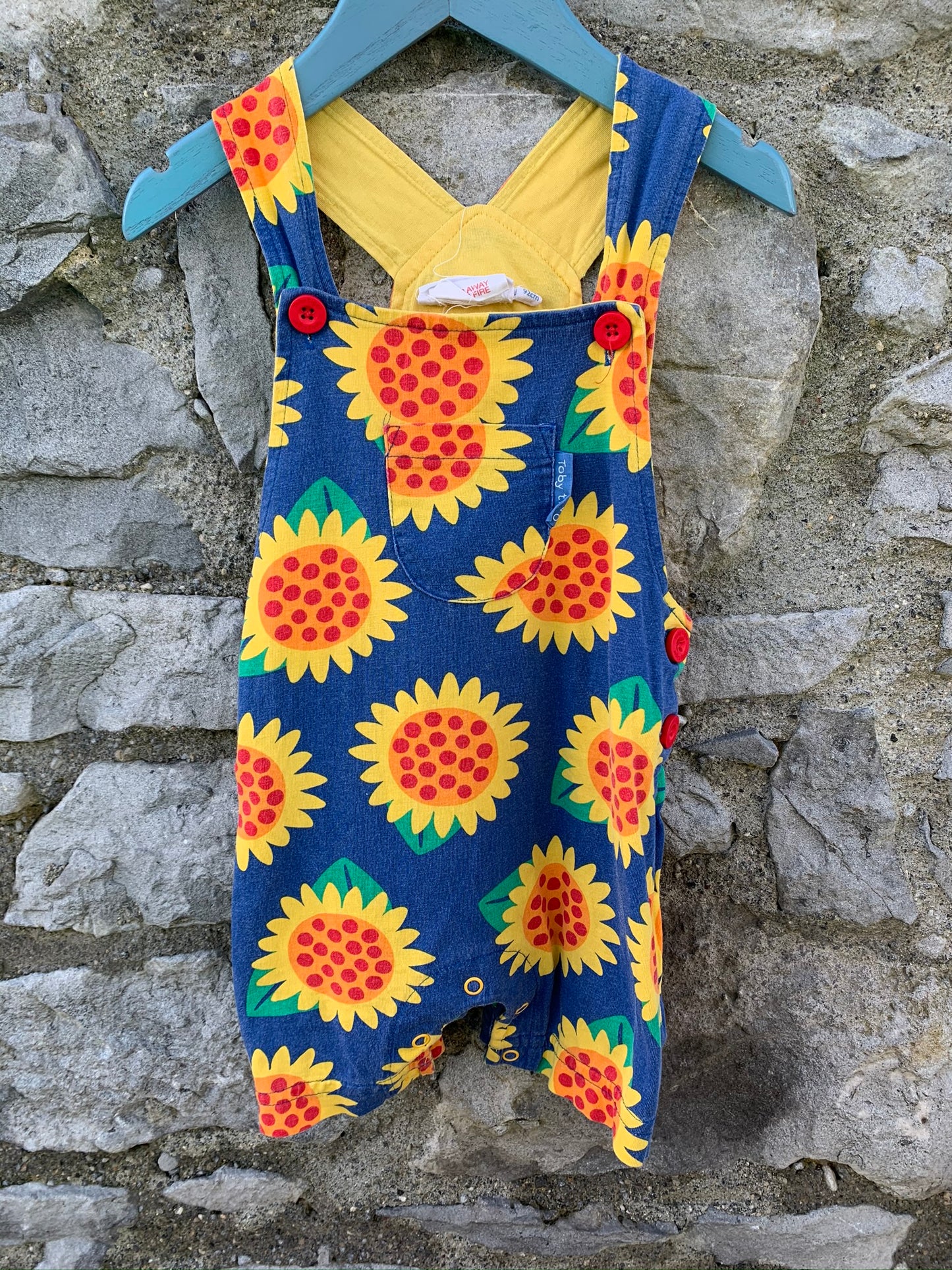 TT shirt sunflower dungarees    1-2y (80-92cm)