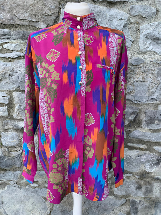 Vert 80s pink abstract shirt  uk 12