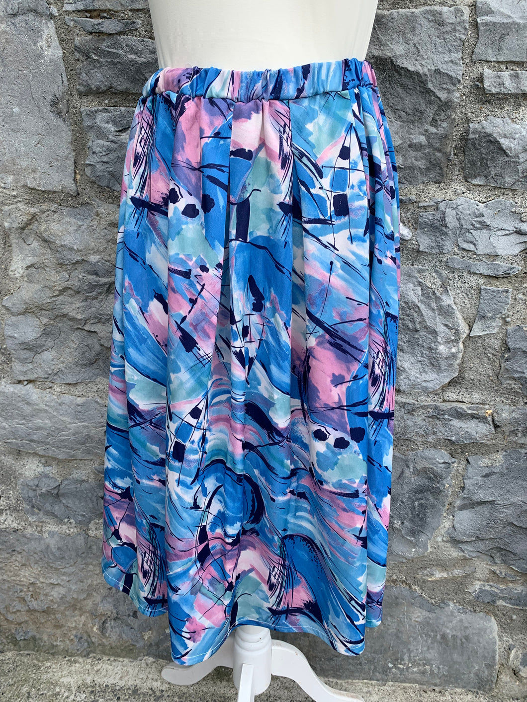 Butteknit 80s pink&blue skirt  uk 6-10