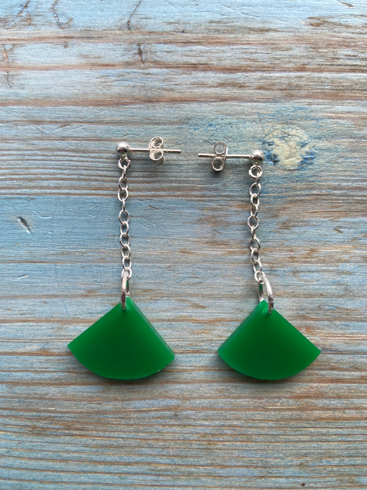 Green earrings