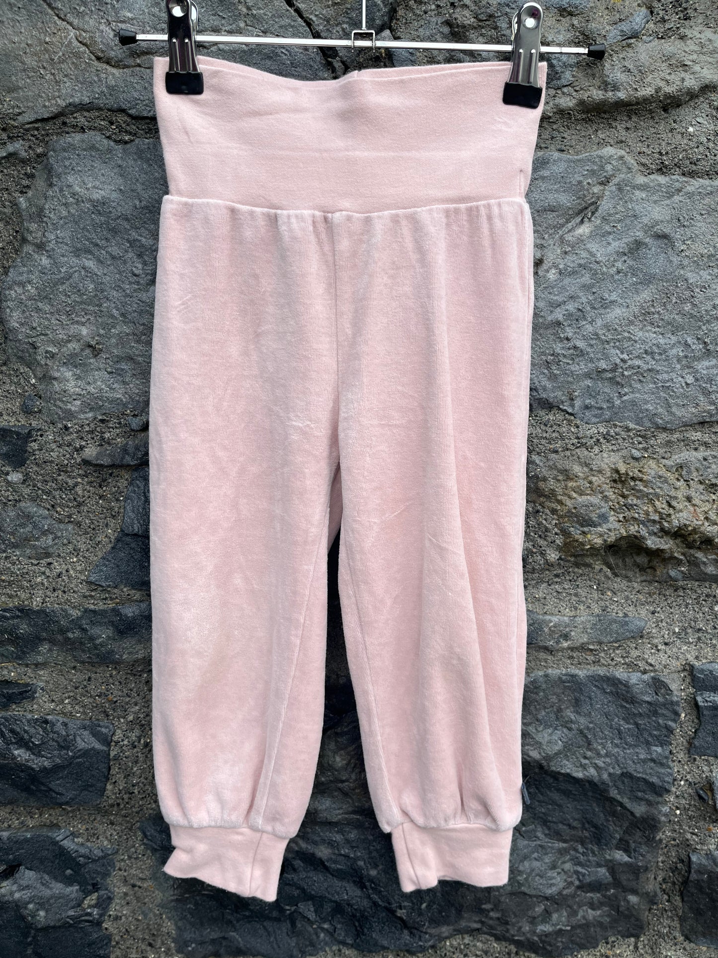 Pink velour pants  18-24m (86-92cm)