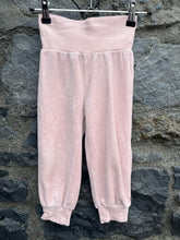 Load image into Gallery viewer, Pink velour pants  18-24m (86-92cm)
